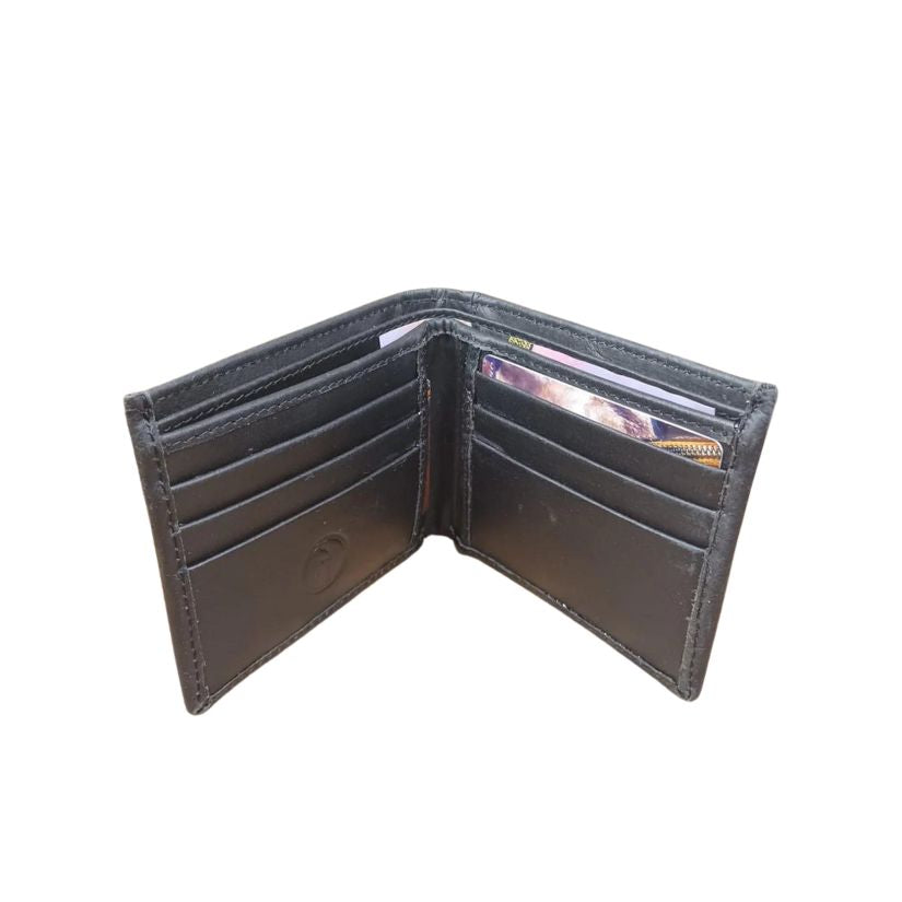 Leather Slot Open Wallet OS Black Accessories by Indepal | The Bloke Shop