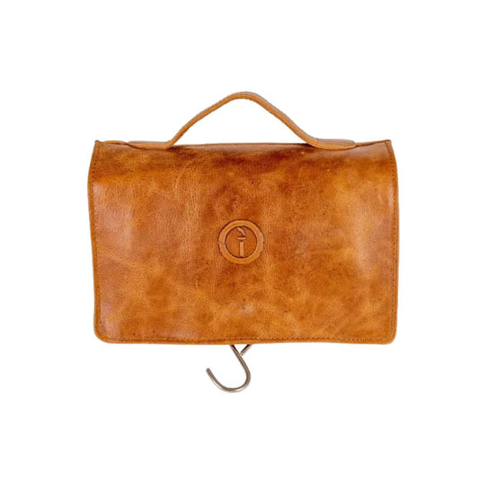 Leather Toiletry Bag - Rockliff OS Bag by Indepal | The Bloke Shop