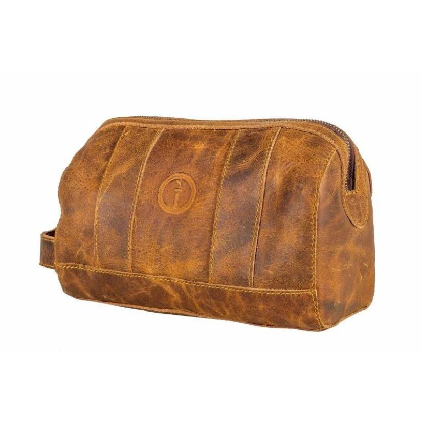 Leather Toiletry Bag - Watson OS Tan Accessories by Indepal | The Bloke Shop