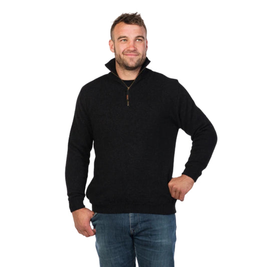 Legend Quarter Zip Possum Merino Knit