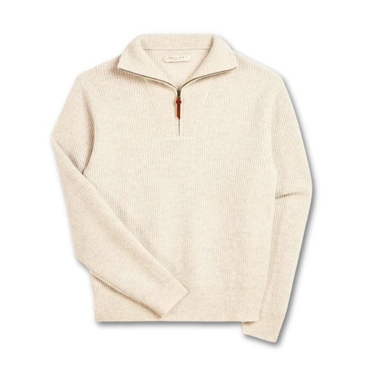 Linton 1/4 Zip Lambswool Knit
