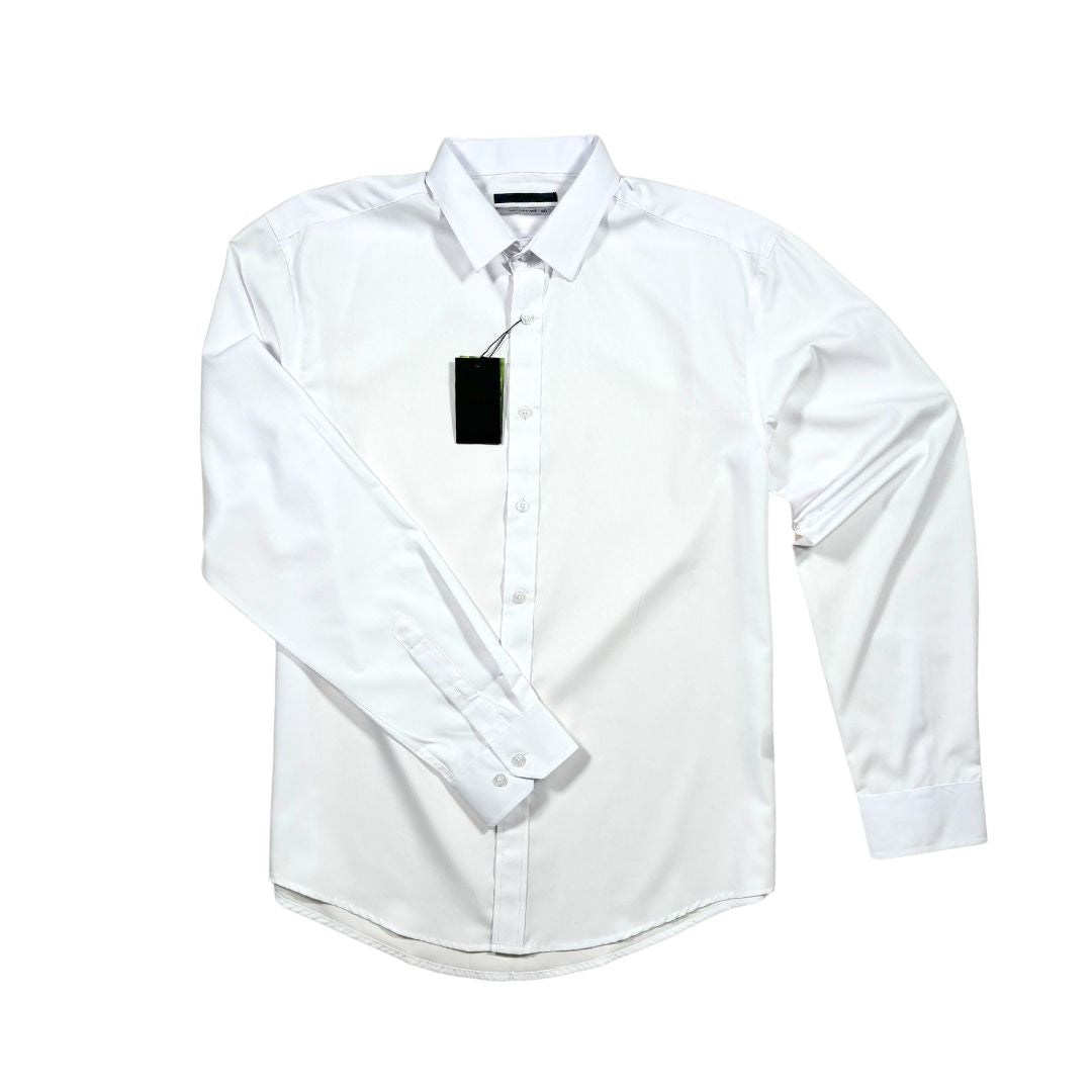 Long Sleeve Bamboo/Poly Shirt 3XL White Shirt LS by Maurio Clothing | The Bloke Shop