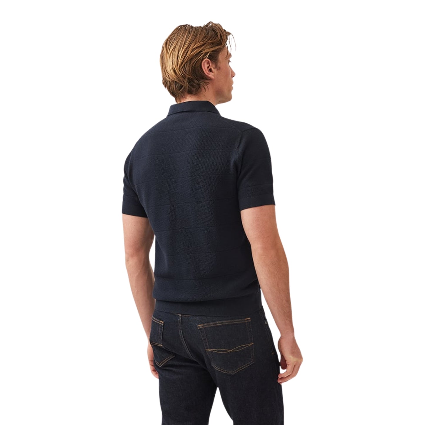Mason's Flat Knit Polo Shirt