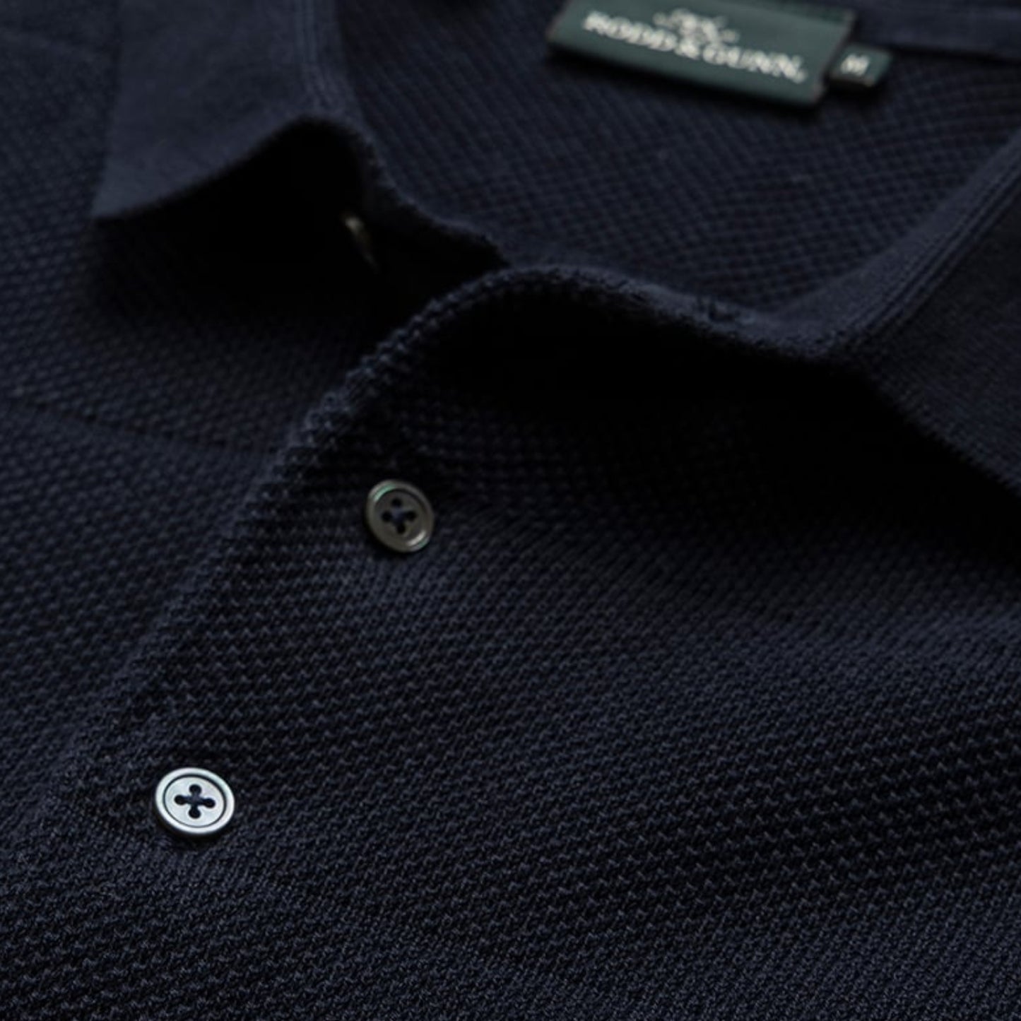 Mason's Flat Knit Polo Shirt