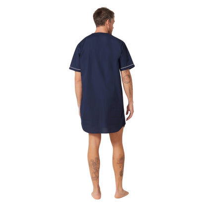 Mens Cotton Short Sleeve Night Shirt