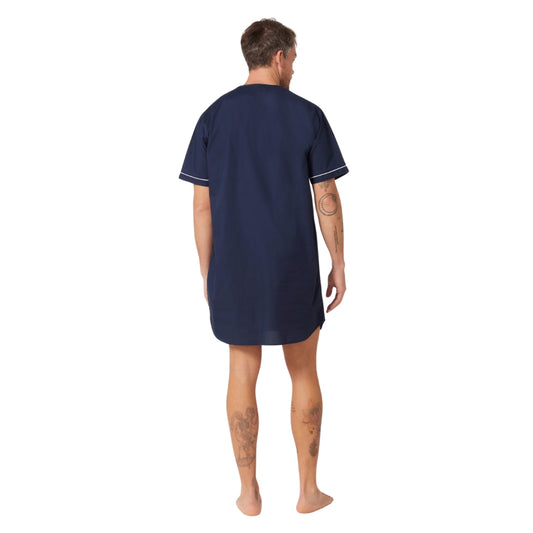 Mens Cotton Short Sleeve Night Shirt