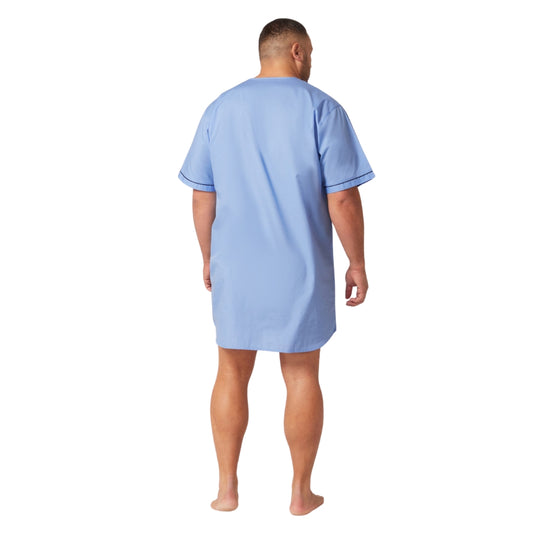 Mens Cotton Short Sleeve Night Shirt