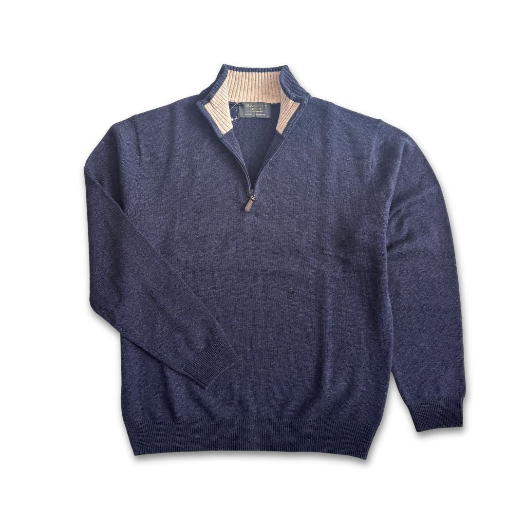 Merino Cashmere Half-Zip Jumper
