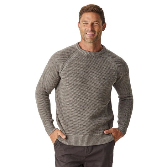 Merino Moss Stitch Crew Knit