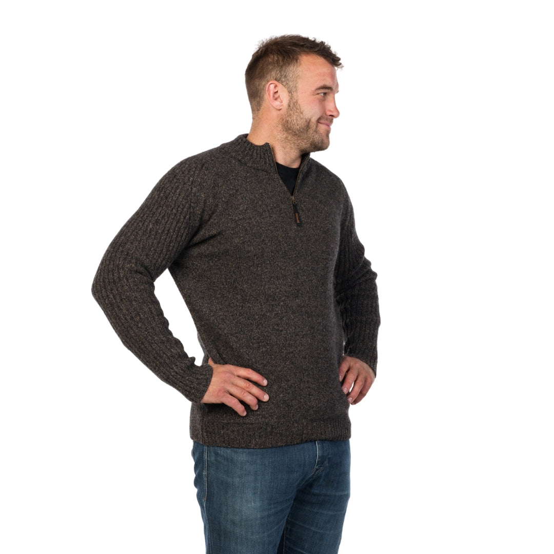 Mount Half Zip Possum Knit