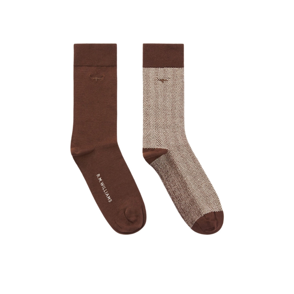 Nelson Herringbone Sock 2-Pack