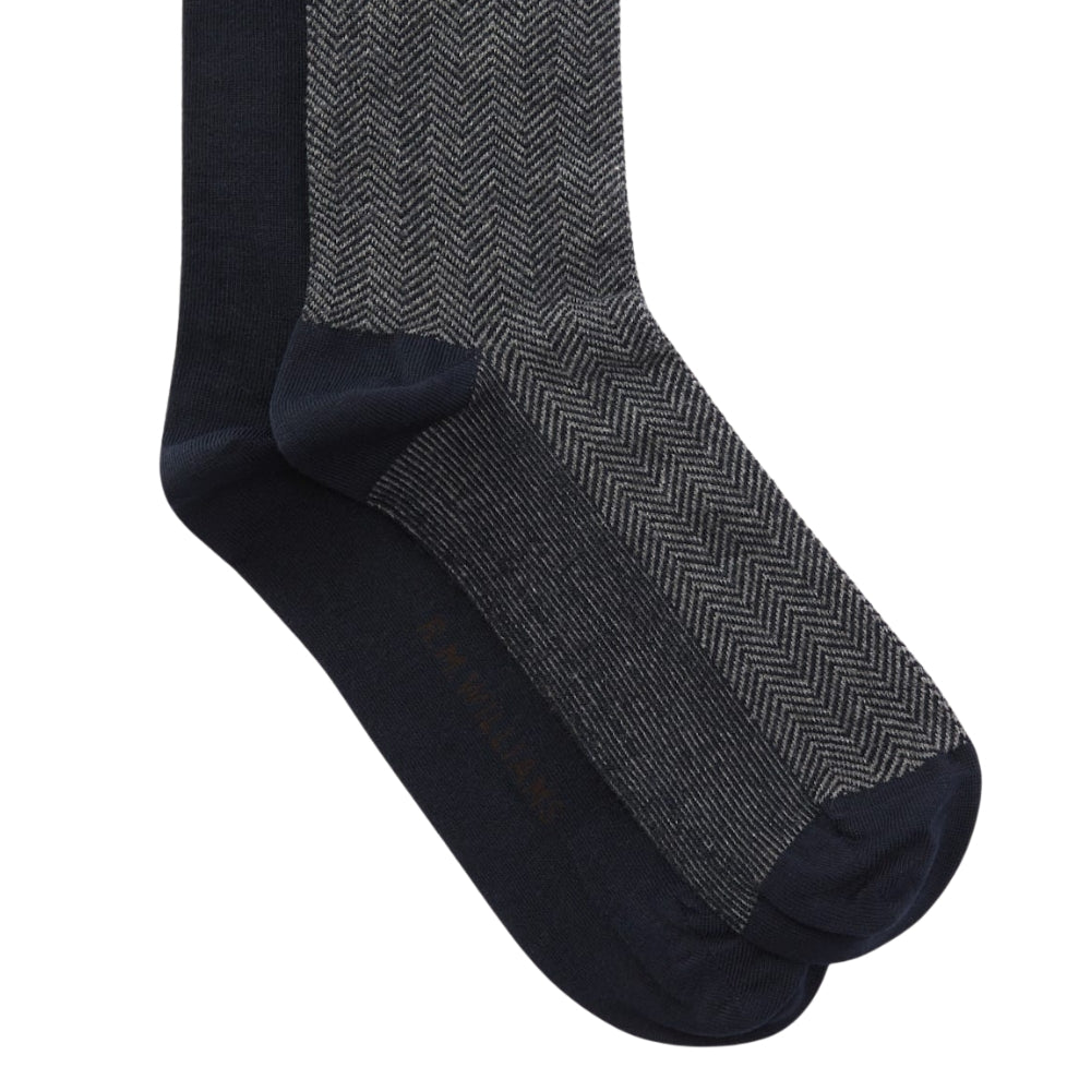 Nelson Herringbone Sock 2-Pack