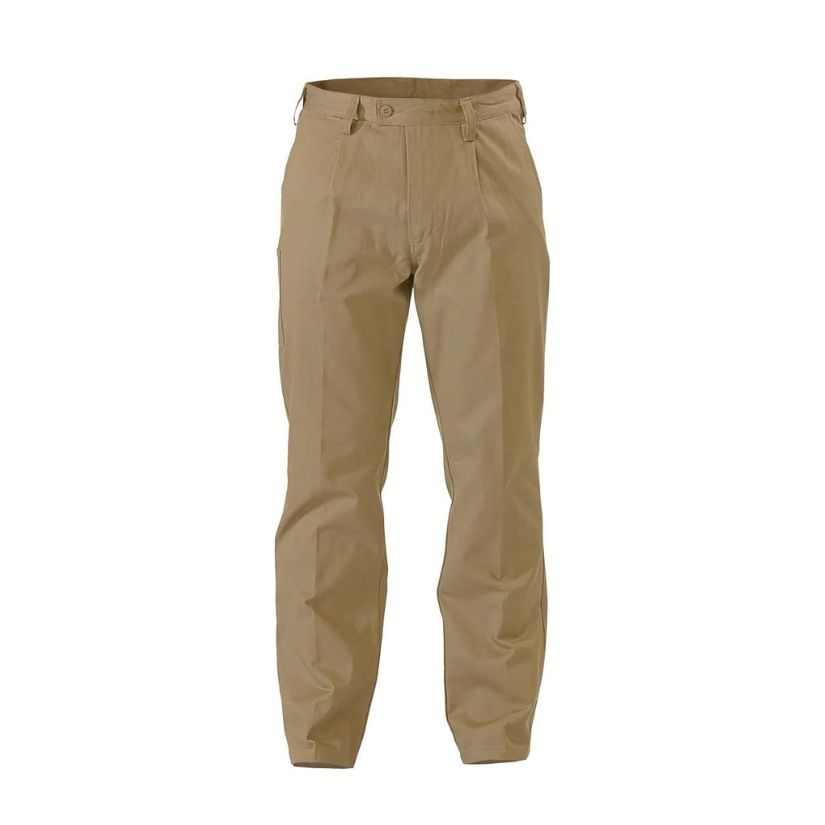 Original Cotton Drill Work Pant 102S Khaki Workwear by Bisley | The Bloke Shop