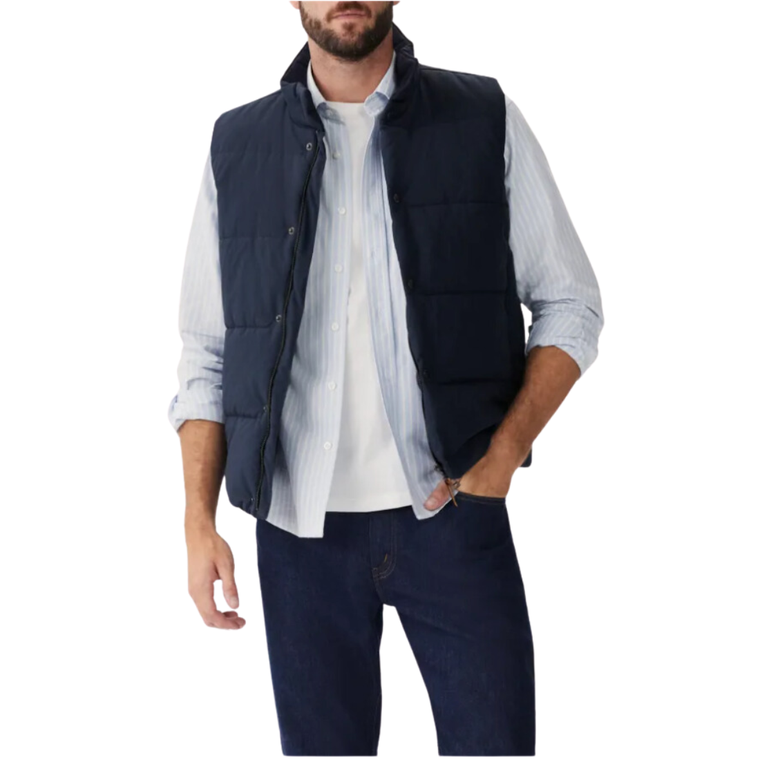 RM Williams Vest, Padstow in Navy. RM Williams Shop Adelaide