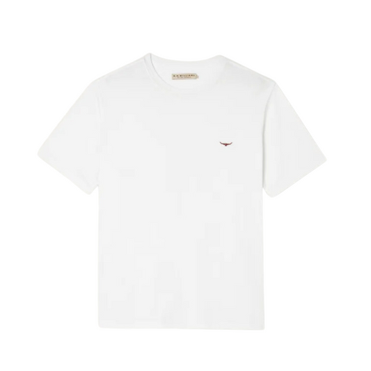 Parson T Shirt 3XL White/Chestnut Tee SS by RM Williams | The Bloke Shop