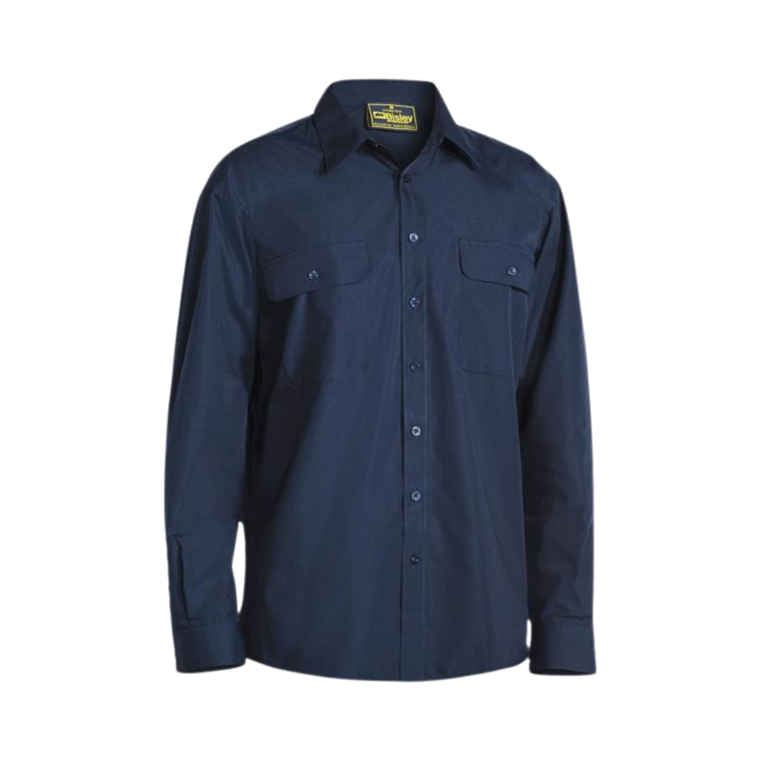 Permanent Press Shirt - Long Sleeve M Midnight Workwear by Bisley | The Bloke Shop