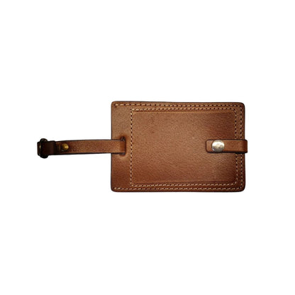 Leather Luggage Tag - Perry OS Tan Accessory by Indepal | The Bloke Shop