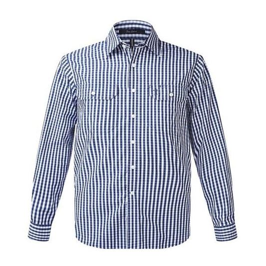 Pilbara Double Pocket Check Shirt - Long Sleeve