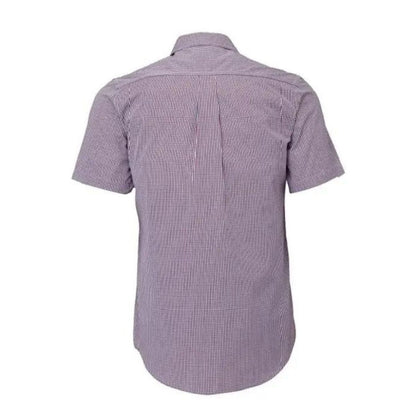 Pilbara Double Pocket Shirt - Short Sleeve Red/Navy Mens Shirt by Pilbara | The Bloke Shop