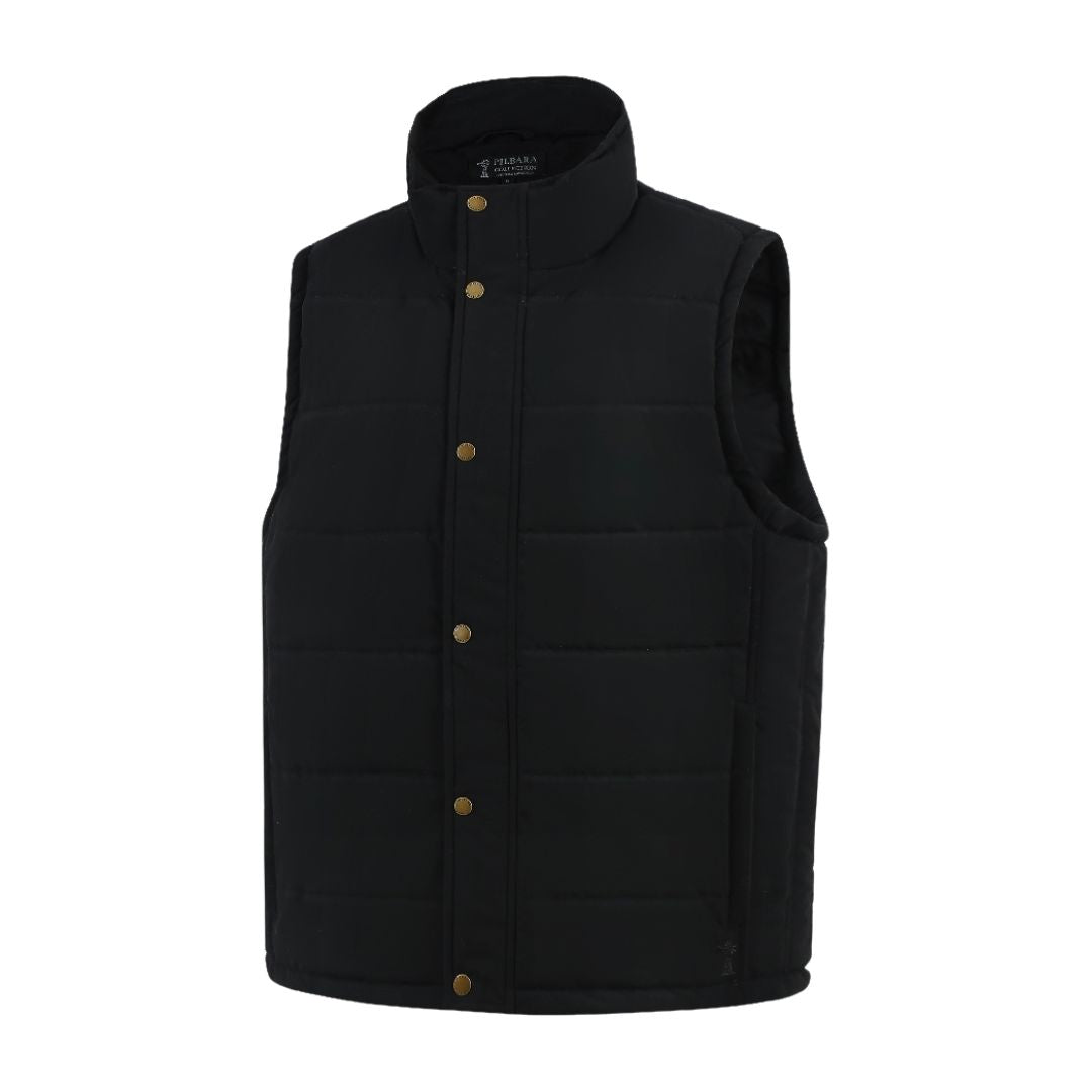 Pilbara Vest L Black Mens Vest by Pilbara | The Bloke Shop