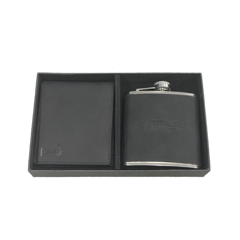 Pilbara Wallet & Hip Flask Set