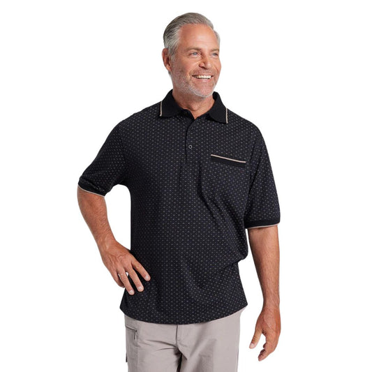 Polo Pete Kinnersly 3XL Black Mens Polo by Breakaway | The Bloke Shop