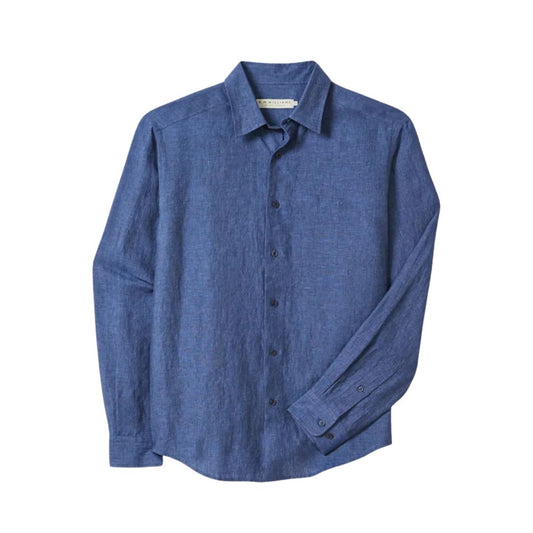 RM Williams Classic Shirt 3XL Navy Shirt LS by RM Williams | The Bloke Shop