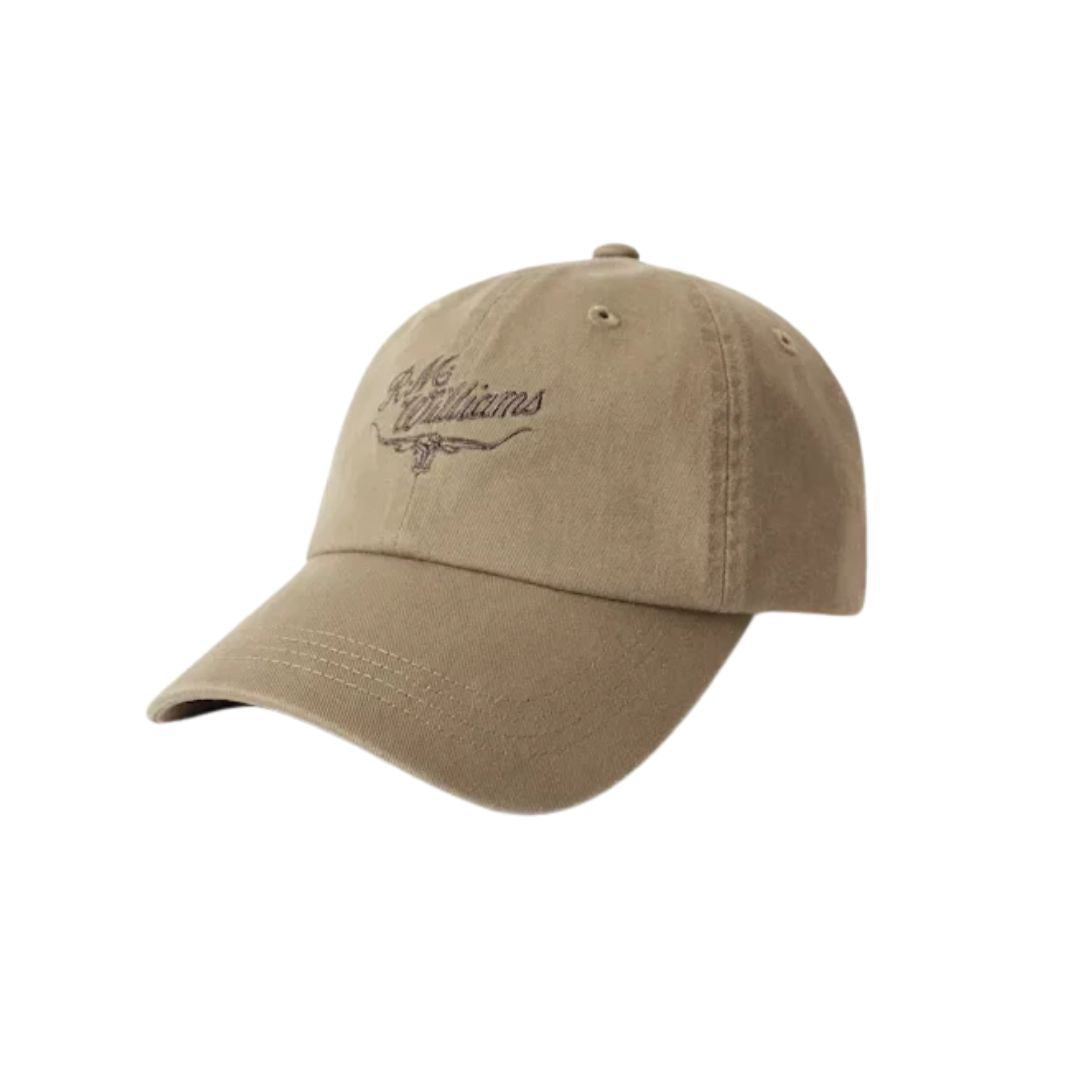 RM Williams Script Longhorn Cap OS Dark Olive Hat Cap by RM Williams | The Bloke Shop