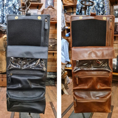 Leather Toiletry Bag - Rockliff OS Bag by Indepal | The Bloke Shop