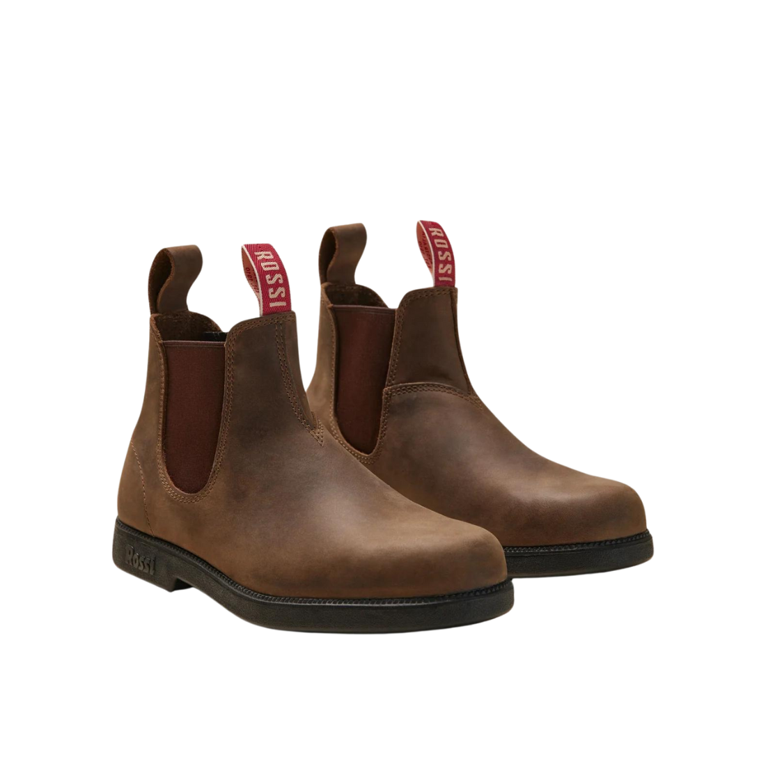 Rossi 607 Booma Pull on Boot Brown Brown Workboots by Rossi | The Bloke Shop