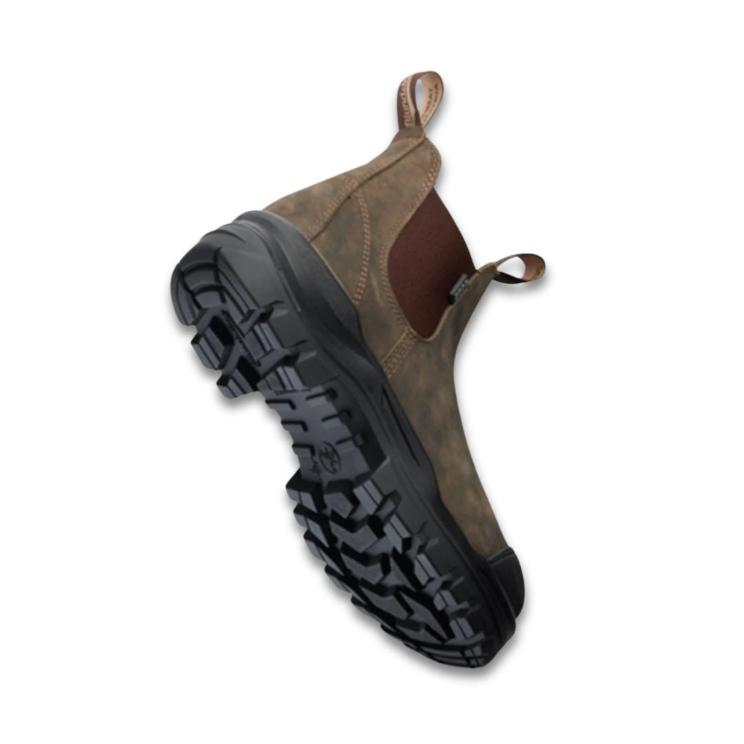 Scuff Cap Rotoflex Pull on Boot - Rustic Brown Rustic Workboots by Blundstone | The Bloke Shop