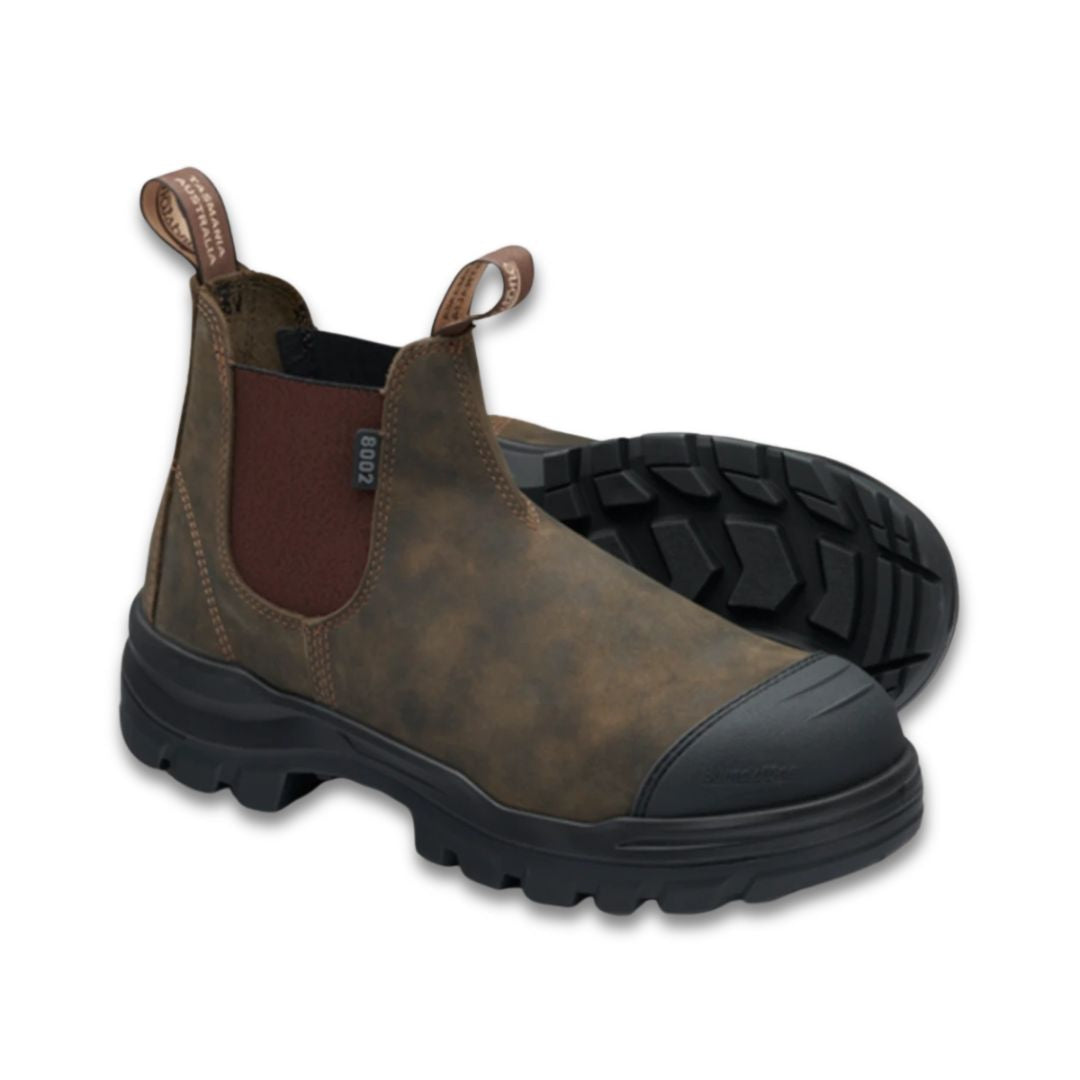 Scuff Cap Rotoflex Pull on Boot - Rustic Brown Rustic Workboots by Blundstone | The Bloke Shop