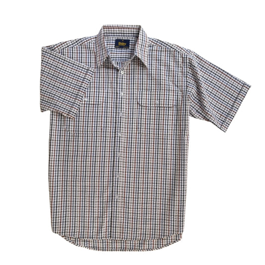 Seersucker Casual Short Sleeve Shirt S26