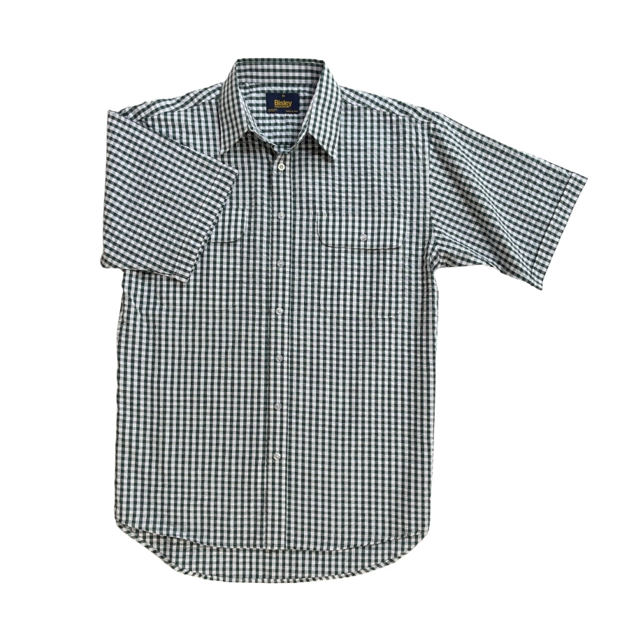 Seersucker Casual Short Sleeve Shirt S26