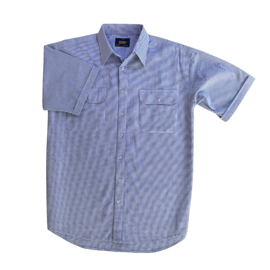 Seersucker Casual Short Sleeve Shirt S26