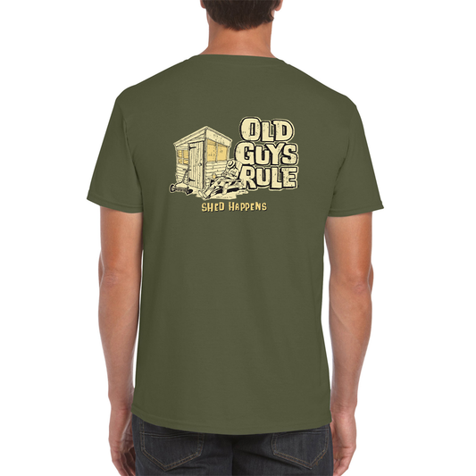Old Guys Rule T Shirt Australia - Shed Happens T-Shirt by Old Guys Rule Military Mens Tshirt by Old Guys Rule OGR | The Bloke Shop
