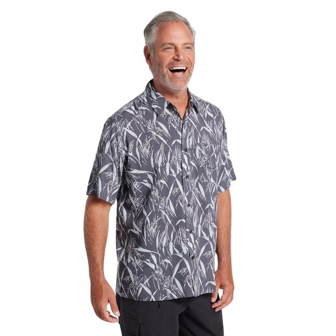 Shirt Nash Bamboo Gunmetal Mens Shirt by Breakaway | The Bloke Shop