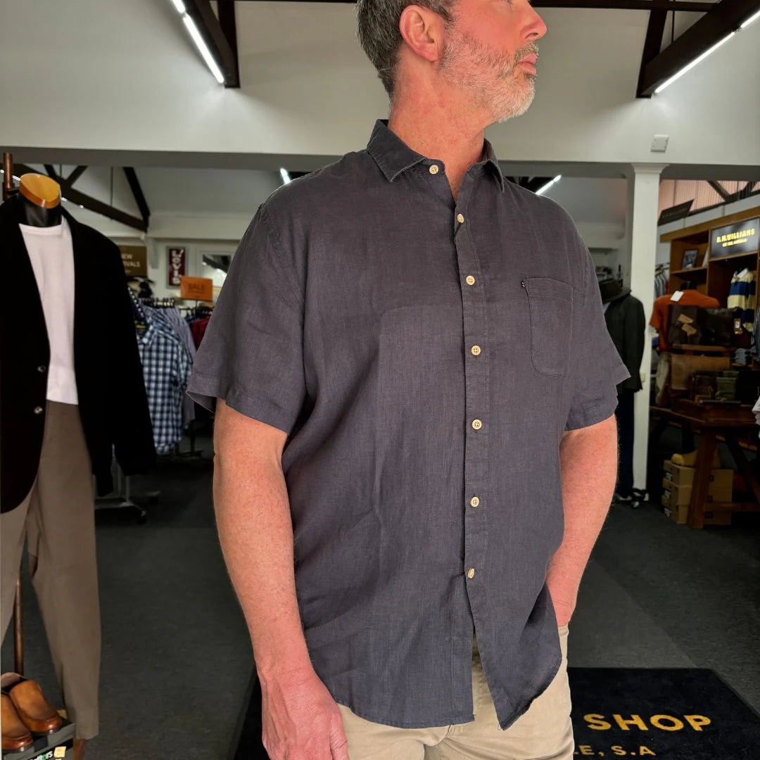 Shirt SS Linen Shirt SS by Pilbara | The Bloke Shop