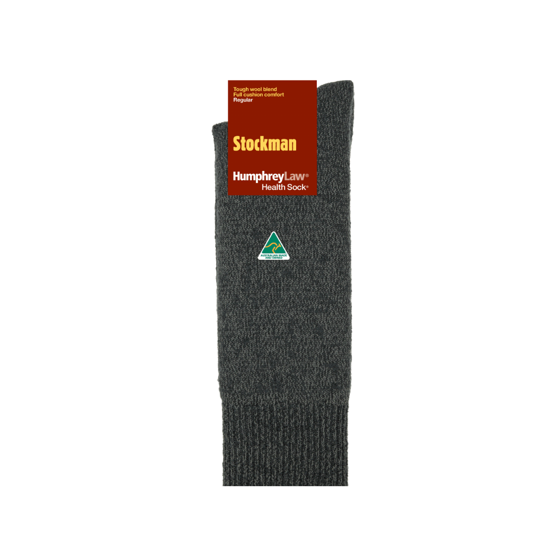 Stockman Health Sock by Humphrey Law M Grey/Black Mens Socks by Humphrey Law Socks | The Bloke Shop