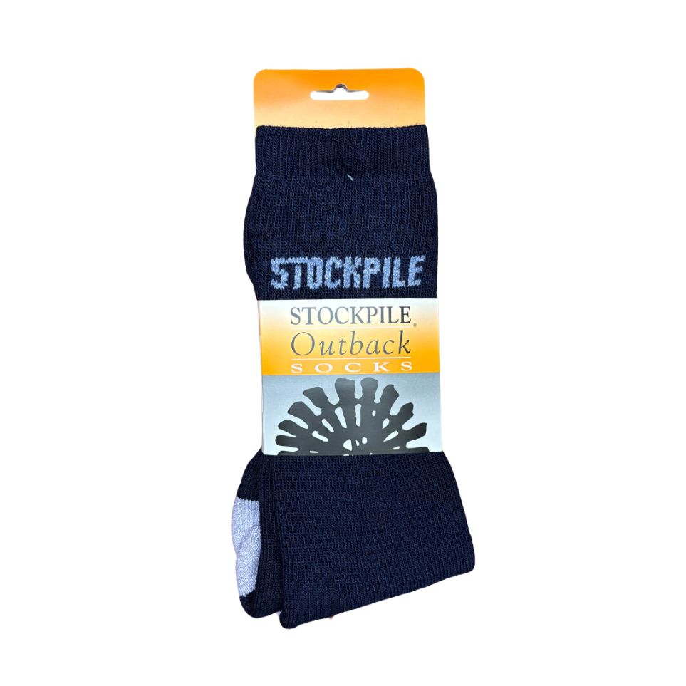 Stockpile Outback Work Sock 6-10 Navy Mens Socks by Stockpile Outback Workwear | The Bloke Shop