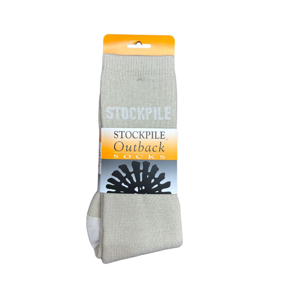 Stockpile Outback Work Sock 6-10 Beige Mens Socks by Stockpile Outback Workwear | The Bloke Shop