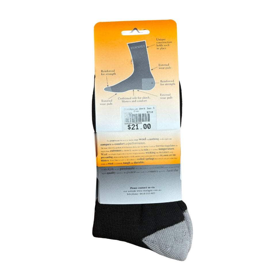 Stockpile Outback Work Sock Mens Socks by Stockpile Outback Workwear | The Bloke Shop