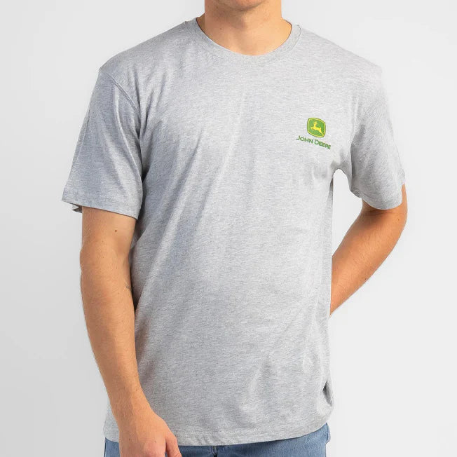 Oxford Grey Logo Tee Grey Mens Tshirt by John Deere | The Bloke Shop