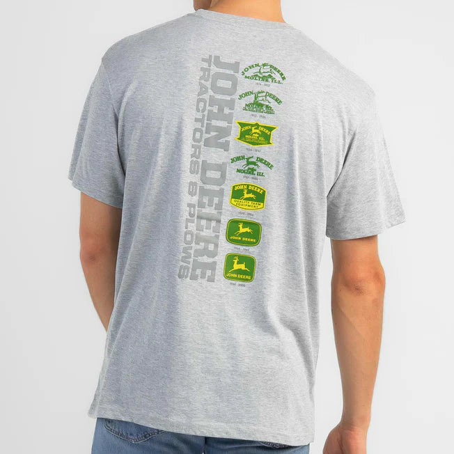 Oxford Grey Logo Tee Grey Mens Tshirt by John Deere | The Bloke Shop