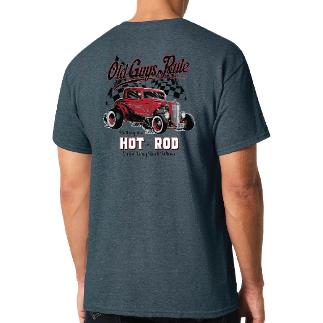 Tee Red Hot Rod 3XL Heather Mens Tshirt by Acme | The Bloke Shop