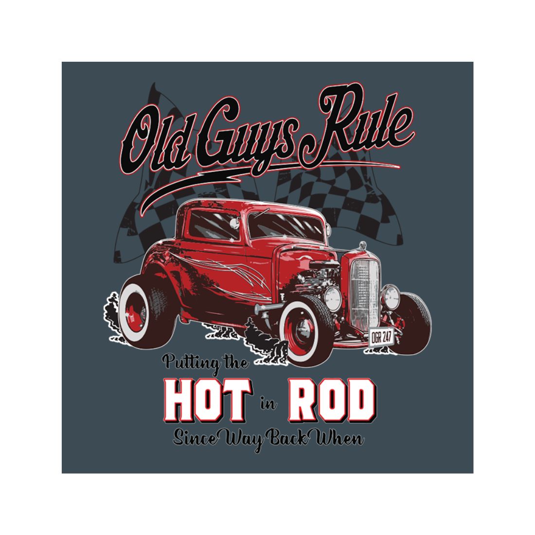 Tee Red Hot Rod Heather Mens Tshirt by Acme | The Bloke Shop