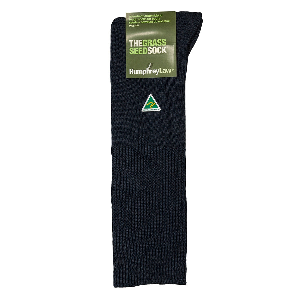 The Grass Seed Half-Hose Sock by Humphrey Law M Black Mens Socks by Humphrey Law Socks | The Bloke Shop