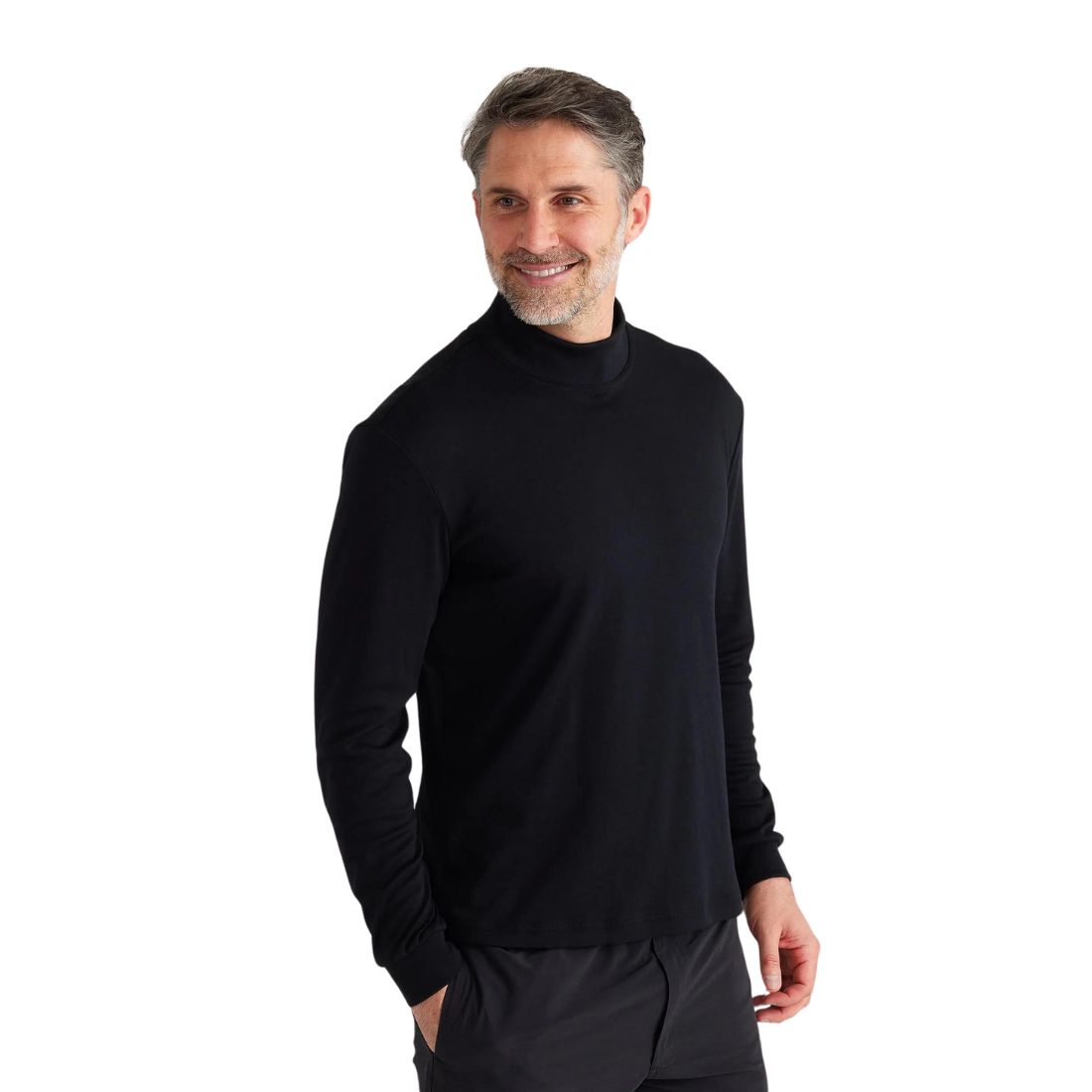 Winterlock Skivvy High Crew Neck S Black Mens Winter Top by Breakaway | The Bloke Shop