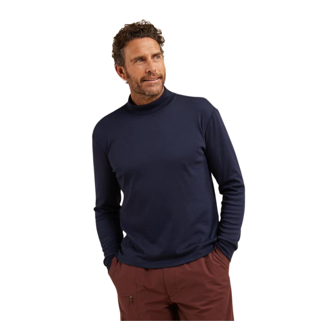 Winterlock Skivvy High Crew Neck S Ink Mens Winter Top by Breakaway | The Bloke Shop