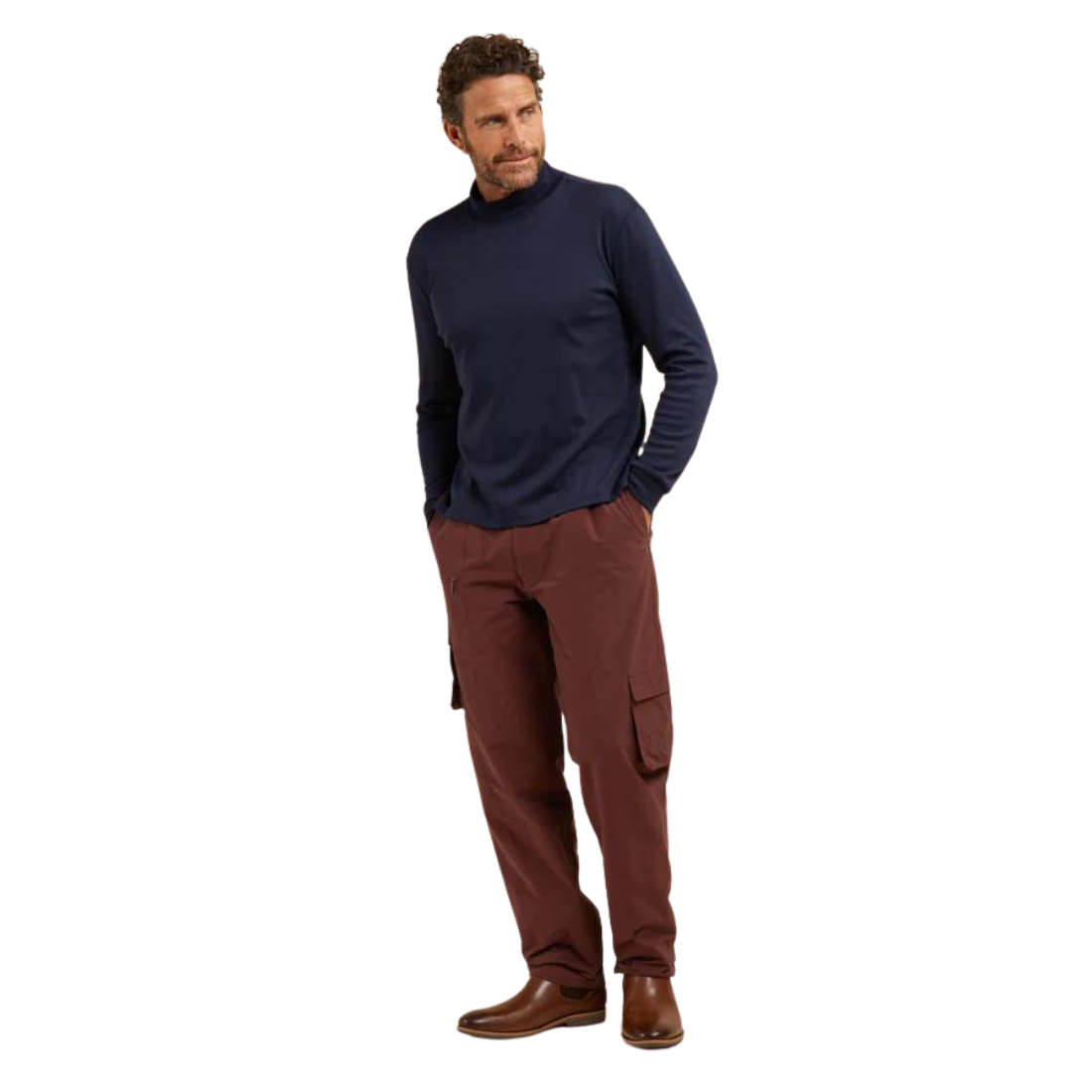 Winterlock Skivvy High Crew Neck Mens Winter Top by Breakaway | The Bloke Shop